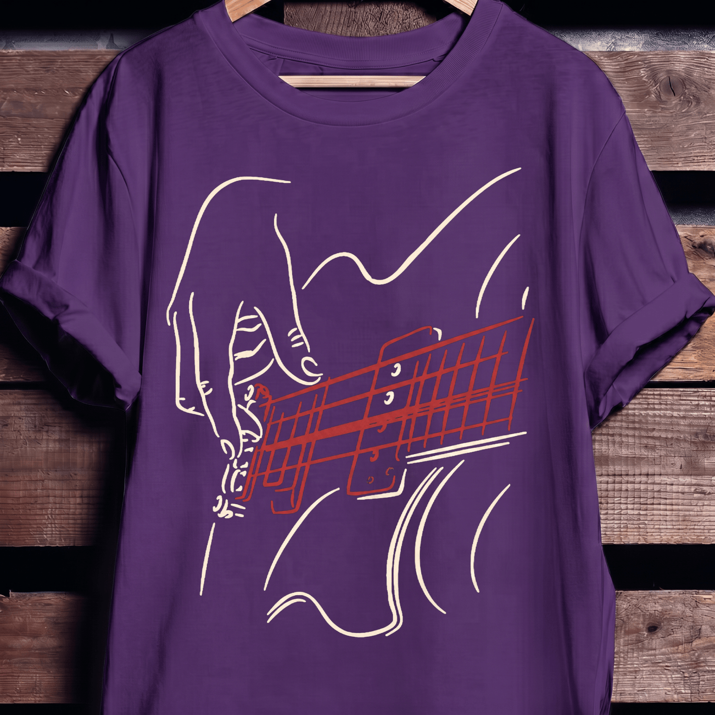 Minimalist Bassist Hands Line Tee - The Music Frontiers