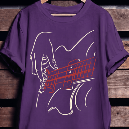 Minimalist Bassist Hands Line Tee - The Music Frontiers