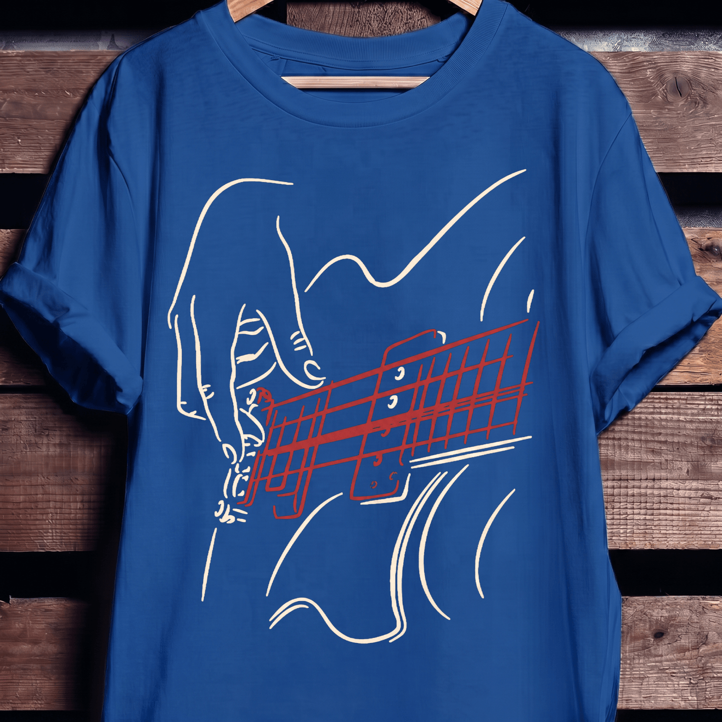 Minimalist Bassist Hands Line Tee - The Music Frontiers
