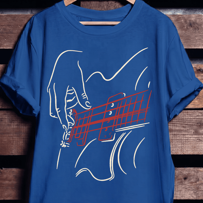 Minimalist Bassist Hands Line Tee - The Music Frontiers