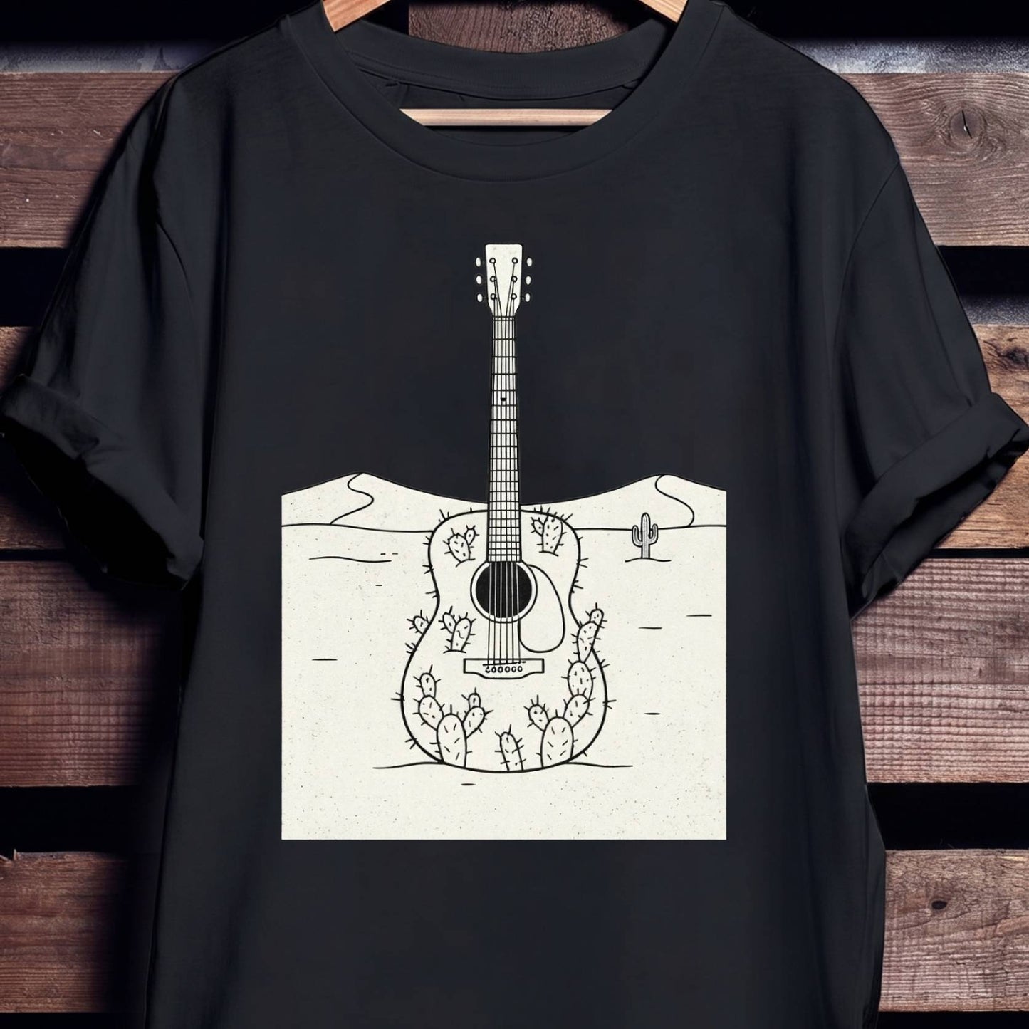 Minimalist Desert Cactus Guitar