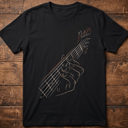 Minimalist Guitarist Hand Sketch Tee - The Music Frontiers