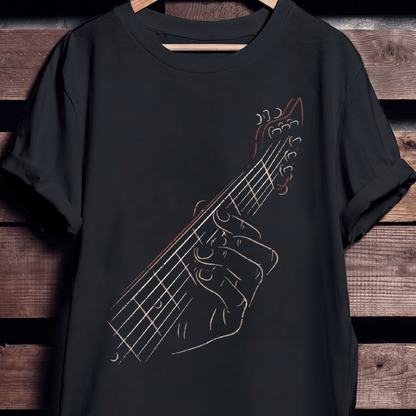 Minimalist Guitarist Hand Sketch Tee - The Music Frontiers