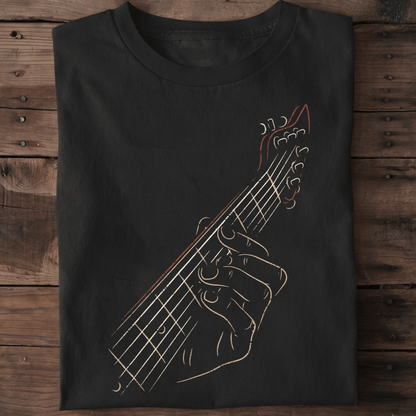 Minimalist Guitarist Hand Sketch Tee - The Music Frontiers
