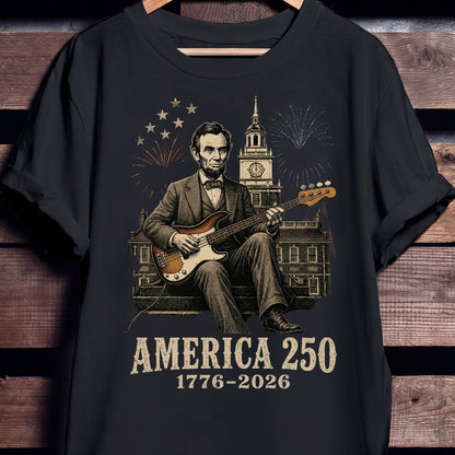 Abraham Lincoln Playing Bass America 250 - The Music Frontiers