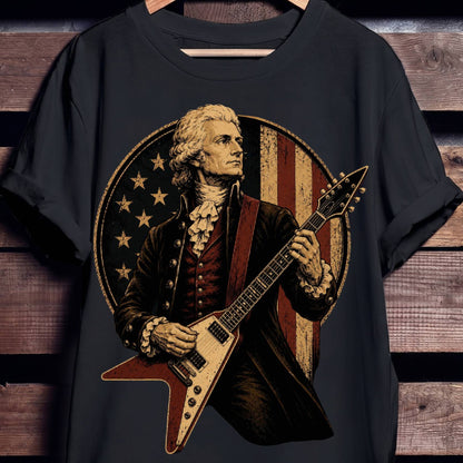 Thomas Jefferson playing V - Shape Electric Guitar - The Music Frontiers