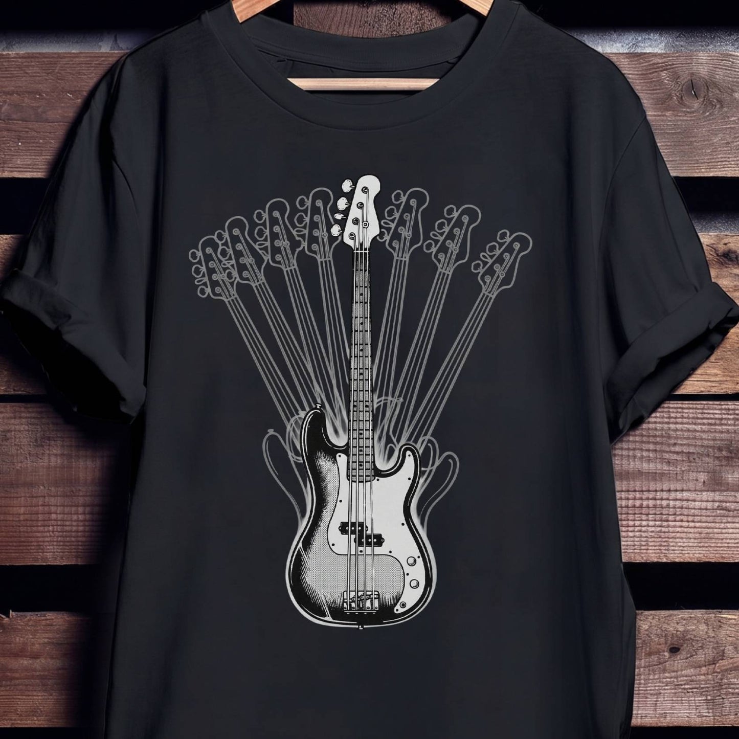 Motion Bass Guitar Graphic Tee - Unisex Standard T-Shirt