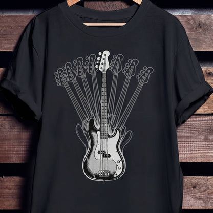Motion Bass Guitar Graphic Tee - Unisex Standard T-Shirt