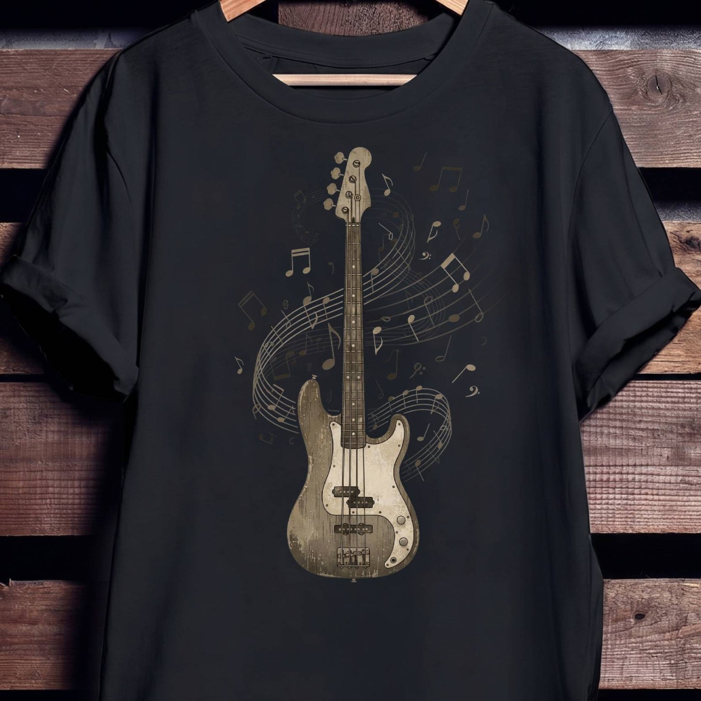 Musical Bass Guitar Notes Tee