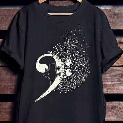 Musical Notes Bass Clef Tee - Unisex Standard T-Shirt