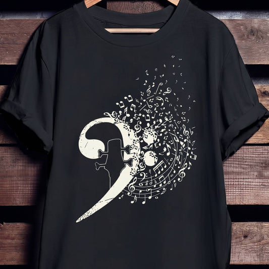 Musical Notes Bass Clef Tee - Unisex Standard T-Shirt