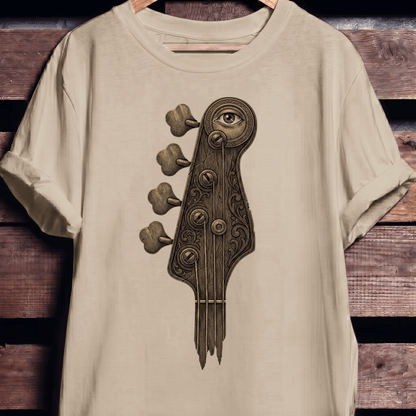 Mystic Eye Bass Headstock Tee - The Music Frontiers