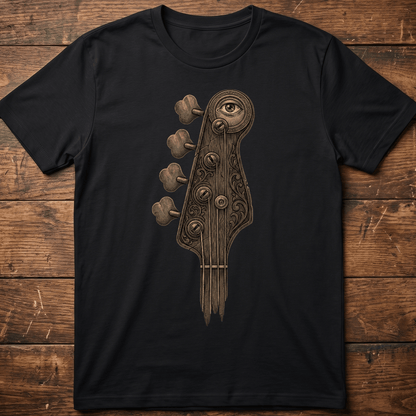 Mystic Eye Bass Headstock Tee - The Music Frontiers