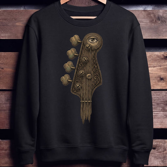 Mystic Eye Bass Headstock Tee - Unisex Standard Crew Neck Sweatshirt