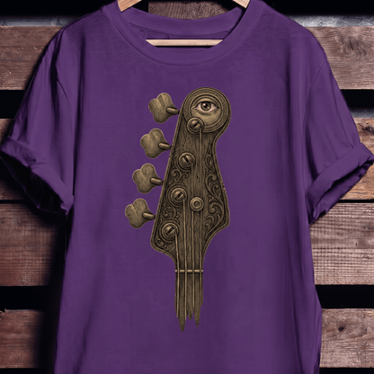 Mystic Eye Bass Headstock Tee - The Music Frontiers
