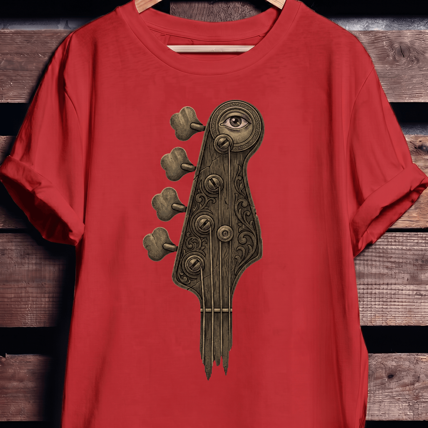 Mystic Eye Bass Headstock Tee - The Music Frontiers
