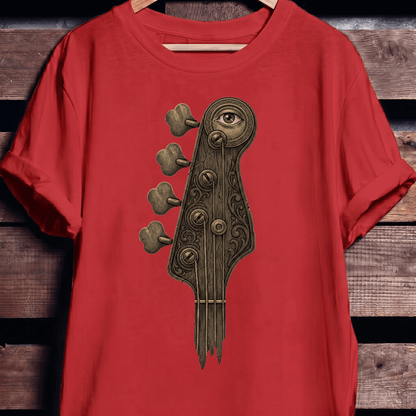 Mystic Eye Bass Headstock Tee - The Music Frontiers