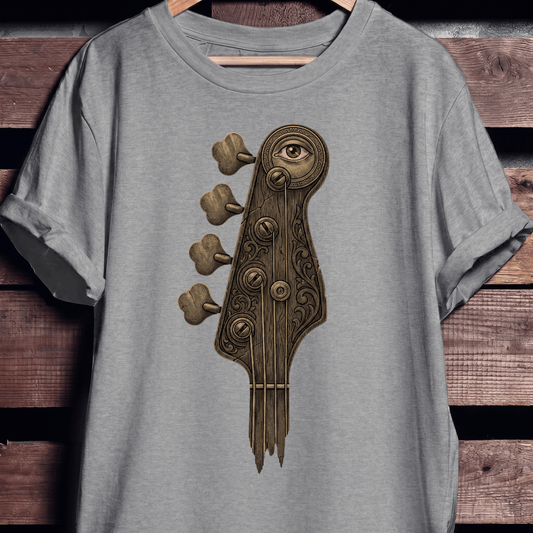 Mystic Eye Bass Headstock Tee - The Music Frontiers