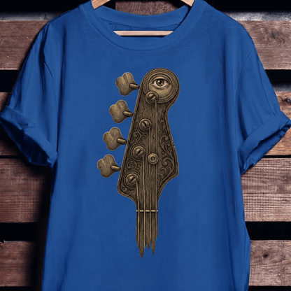 Mystic Eye Bass Headstock Tee - The Music Frontiers