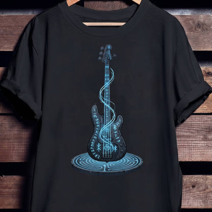 Mystic Neon Bassist Fantasy Art Tee