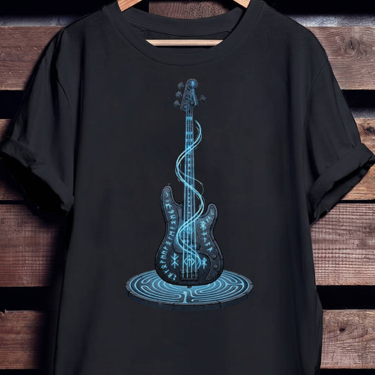 Mystic Neon Bassist Fantasy Art Tee