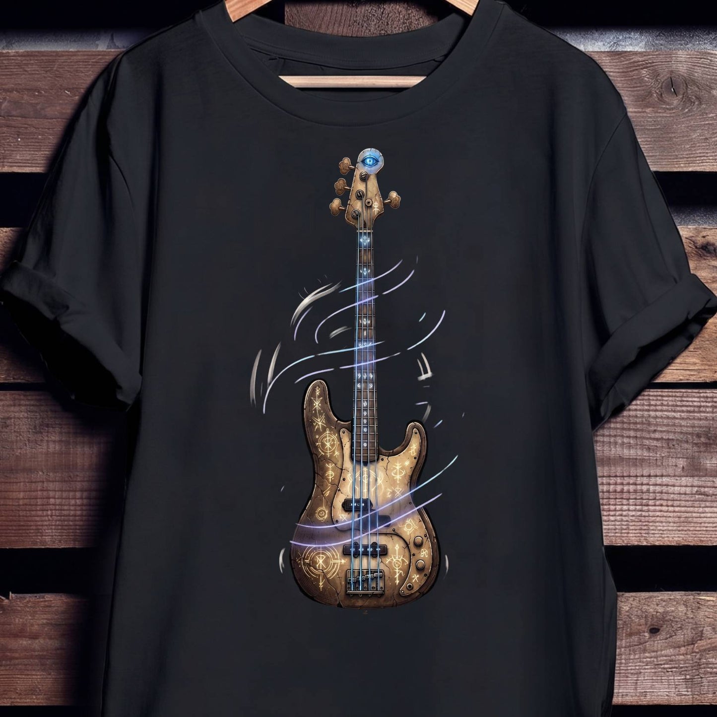 Mystic Runic Bass Guitar Tee - Unisex Standard T-Shirt