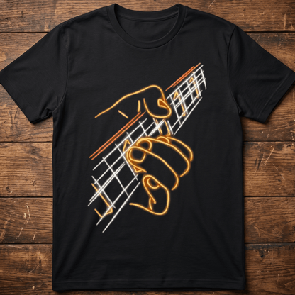 Neon Guitar Performance Tee — Vibrant Musician Shirt - The Music Frontiers
