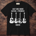 Just One More Guitar I Promise Personalized Shirt for Guitarist - Black Unisex Standard T-Shirt, front