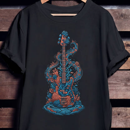 Ocean Life Bass Guitar Player T-Shirt - Unisex Standard T-Shirt