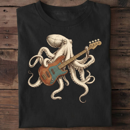 Octopus Bass Player Graphic Tee - The Music Frontiers