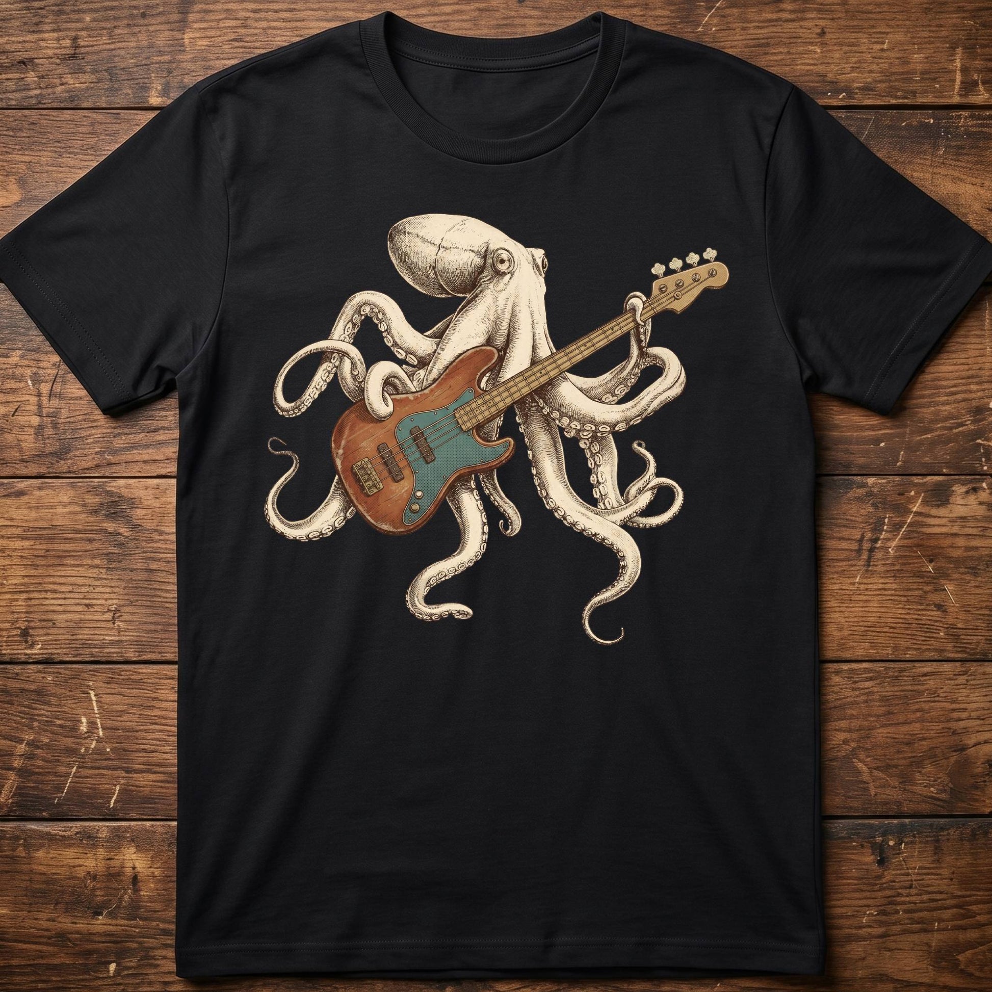 Octopus Bass Player Graphic Tee - The Music Frontiers