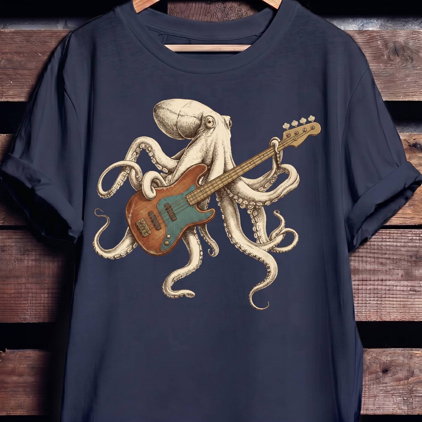Octopus Bass Player Graphic Tee - The Music Frontiers