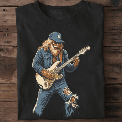 Old Man Rocker Denim Jacket Electric Guitar Design - The Music Frontiers