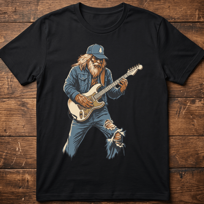 Old Man Rocker Denim Jacket Electric Guitar Design - The Music Frontiers