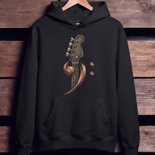 Ornate Bass Clef Woodcut Tee - Unisex Standard Hoodie