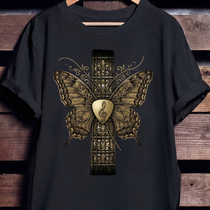 Ornate Musical Butterfly Guitar