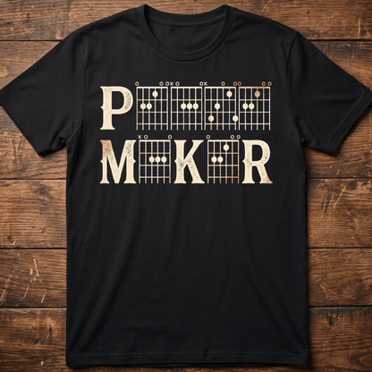 Peacemaker Guitar Chord Chart Graphic T-shirt - The Music Frontiers