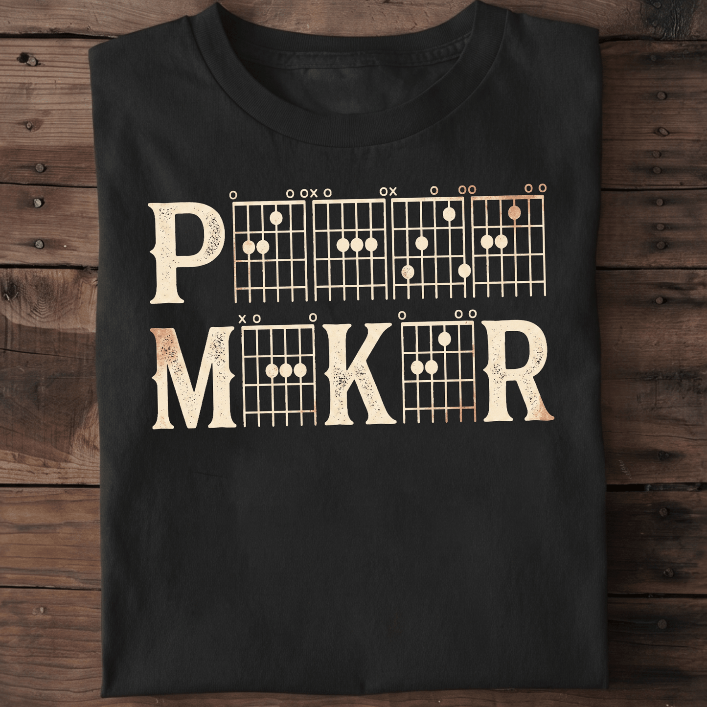 Peacemaker Guitar Chord Chart Graphic T-shirt - The Music Frontiers