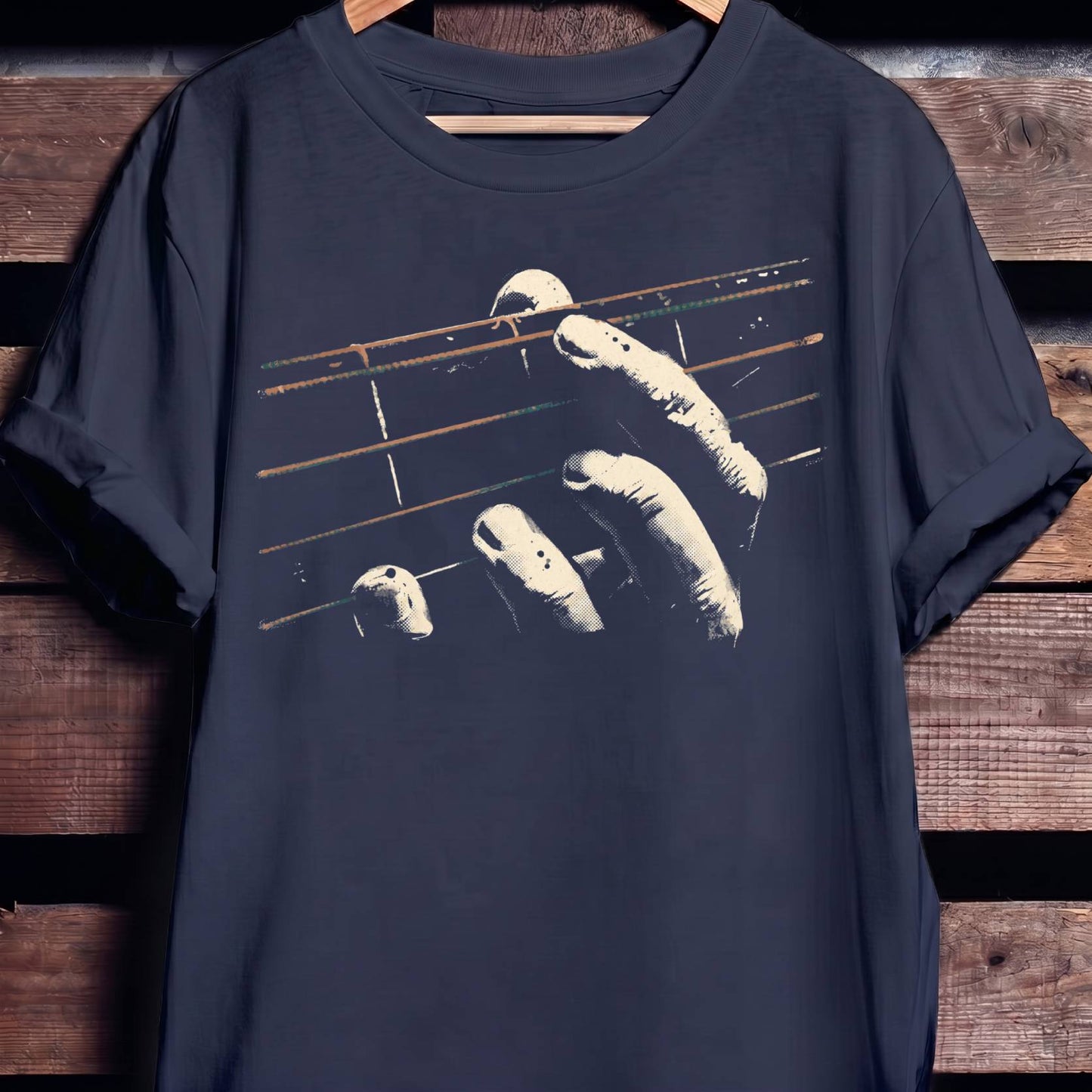 Playing Bass Guitar Graphic Tee - The Music Frontiers