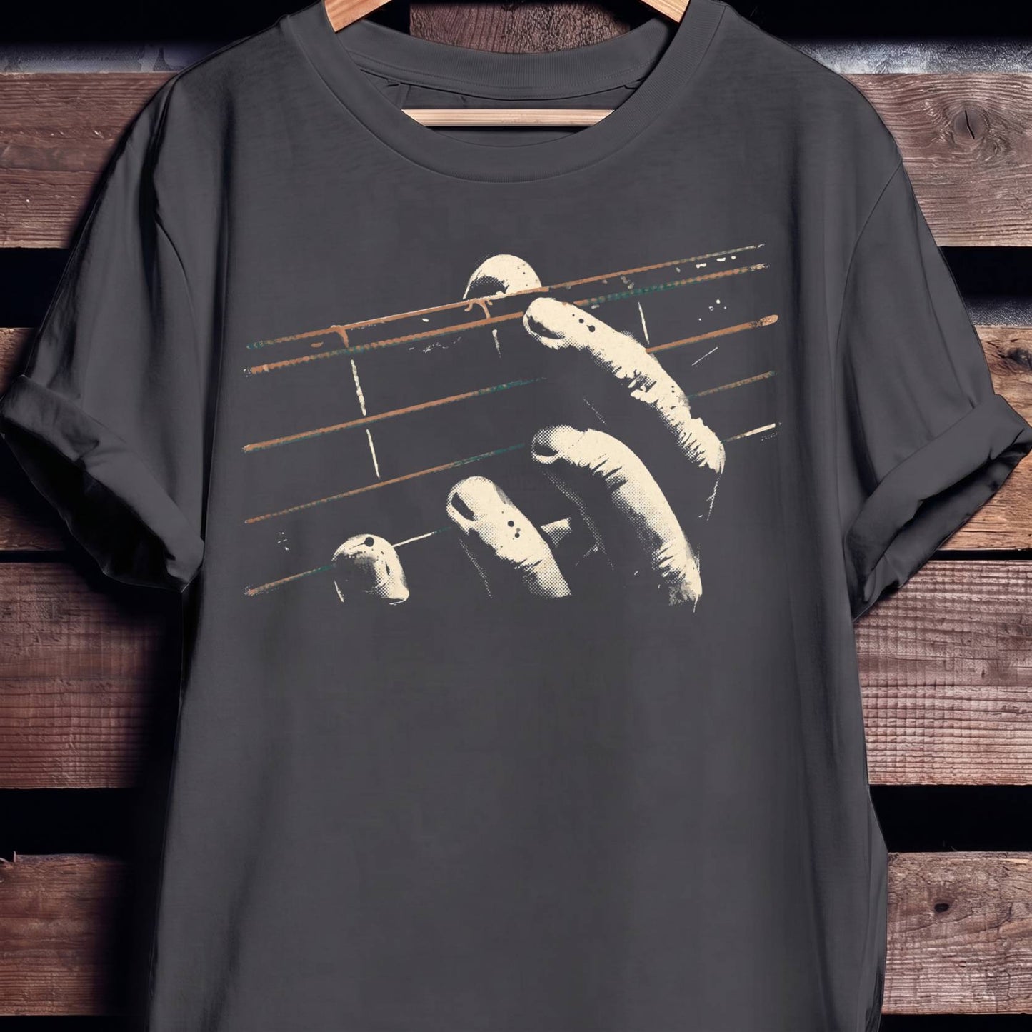 Playing Bass Guitar Graphic Tee - The Music Frontiers