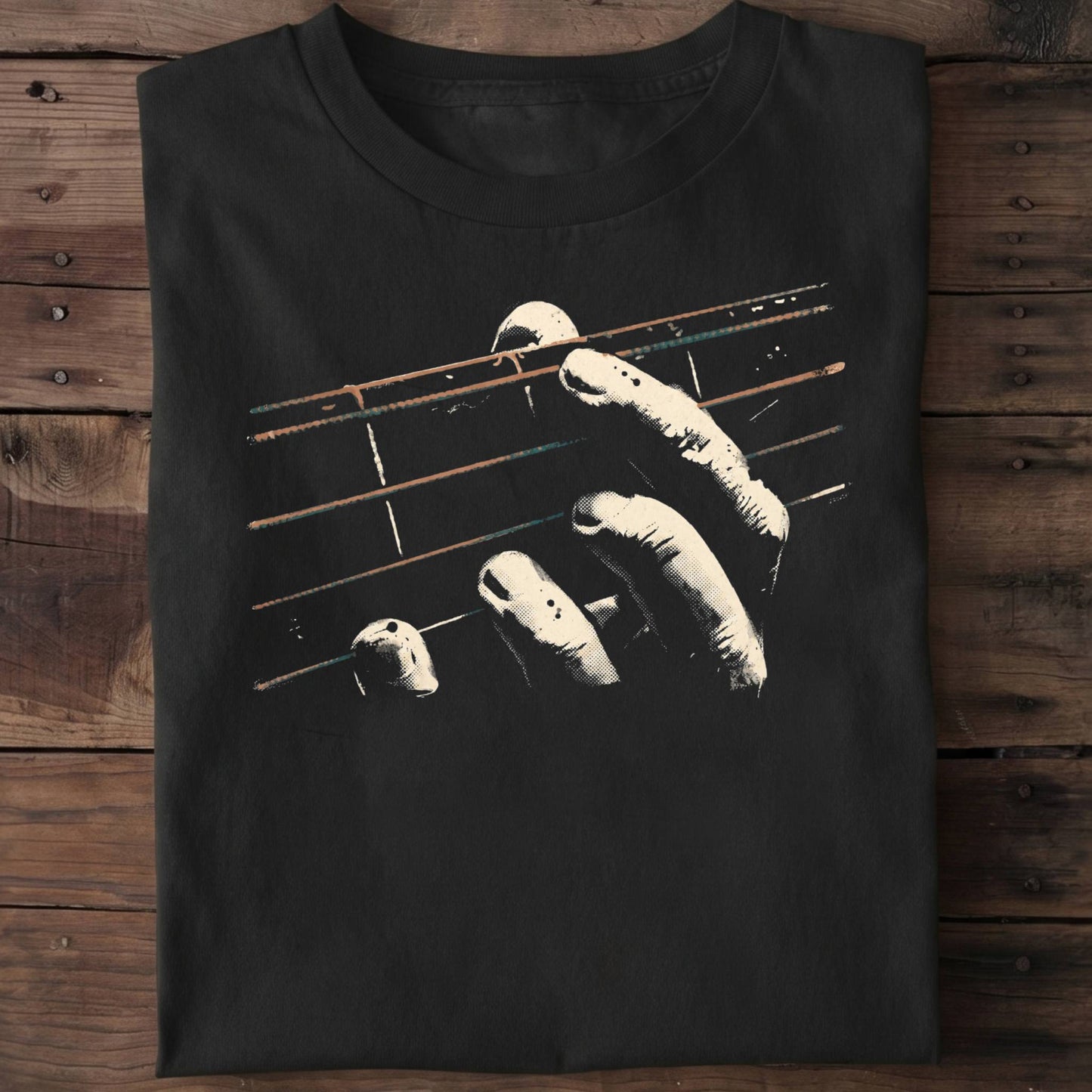 Playing Bass Guitar Graphic Tee - The Music Frontiers