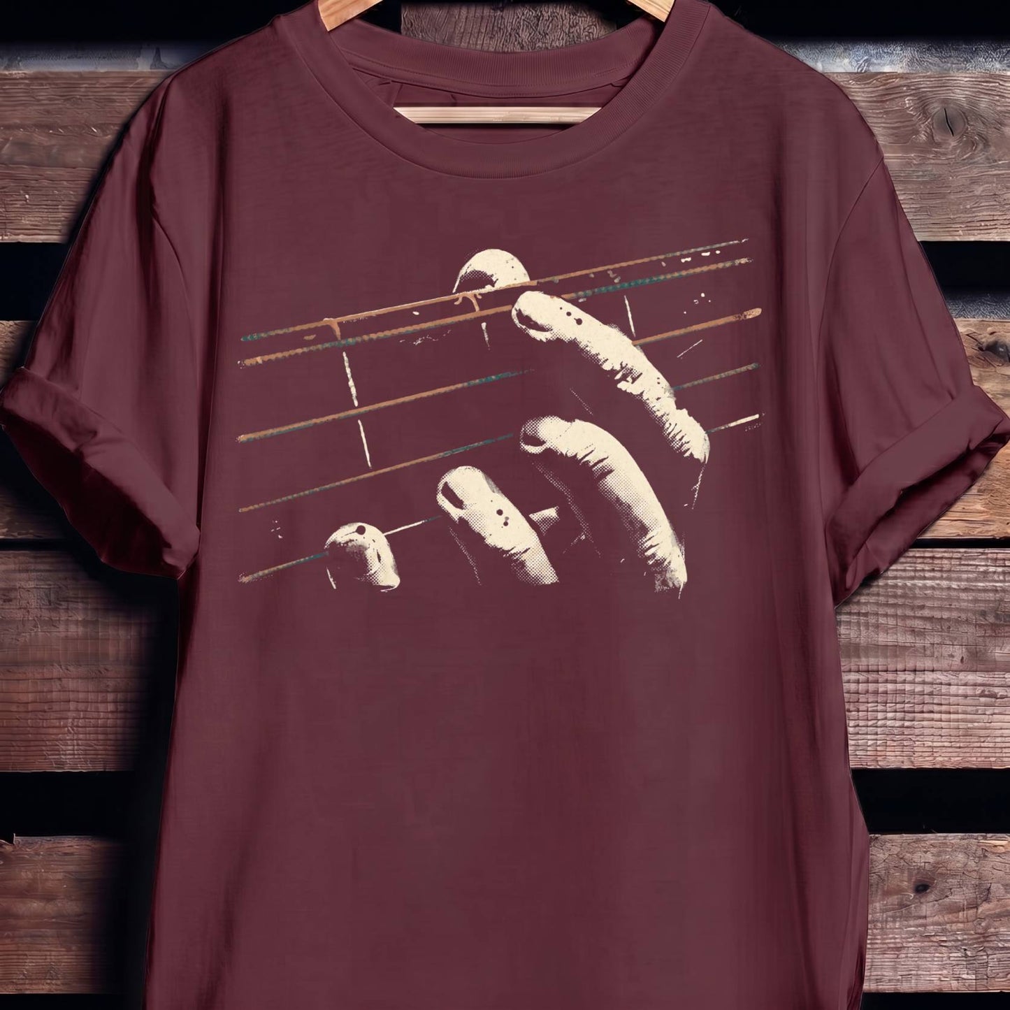 Playing Bass Guitar Graphic Tee - The Music Frontiers