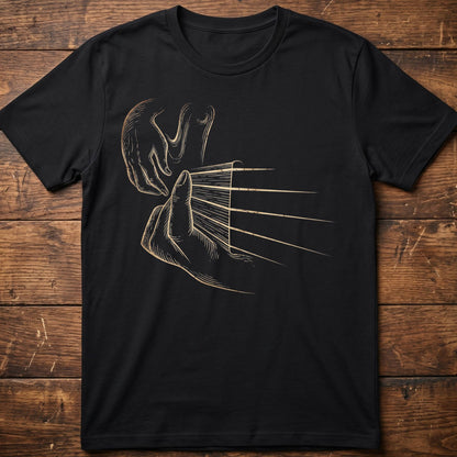Plucking Bass Guitar Strings Tee - The Music Frontiers