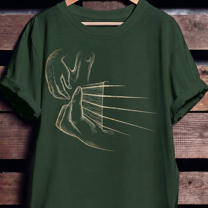Plucking Bass Guitar Strings Tee - The Music Frontiers