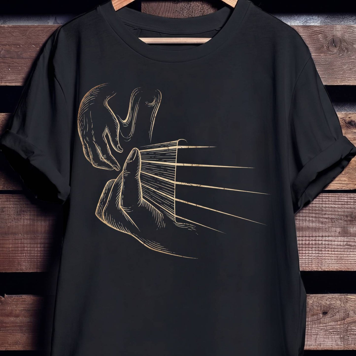 Plucking Bass Guitar Strings Tee - The Music Frontiers