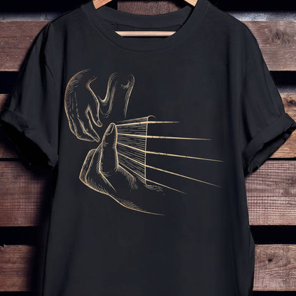 Plucking Bass Guitar Strings Tee - The Music Frontiers