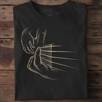Plucking Bass Guitar Strings Tee - The Music Frontiers