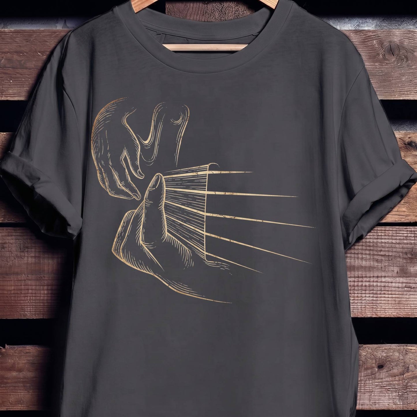 Plucking Bass Guitar Strings Tee - The Music Frontiers