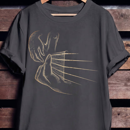 Plucking Bass Guitar Strings Tee - The Music Frontiers