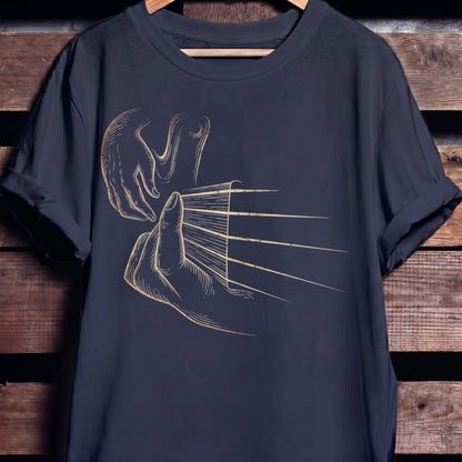 Plucking Bass Guitar Strings Tee - The Music Frontiers